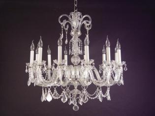 Dining room chandelier - Nickel chandelier-Crystal Asfour