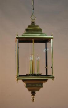 FOYER LANTERN - ANTIQUE BRASS –CLEAR GLASS