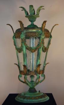 FAROL - ANTIQUE GREEN – GOTHIC GLASS – LED