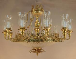 Lampara de cristal - FRENCH GOLD – HAND CUT GLASS