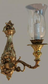 Aplique de Bronze - FRENCH GOLD/HAND CUT GLASS
