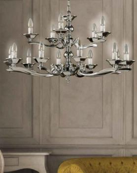 Lampara de bronce - NICKEL PLATED