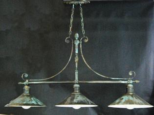 Lampara billar vintage - Rustic green