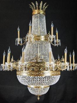 IMPERIO CRISTAL - Antique brass/asfour cristal