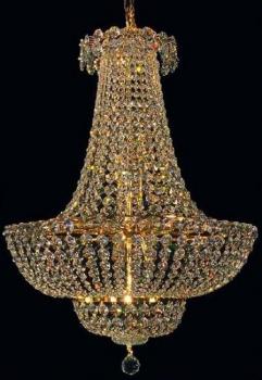 Lustre salle à manger - Lustre or - cristal Asfour