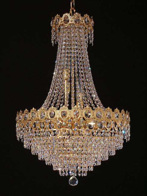Gold Chandelier Crystal Asfour, Gold Tone Crystal Chandeliers